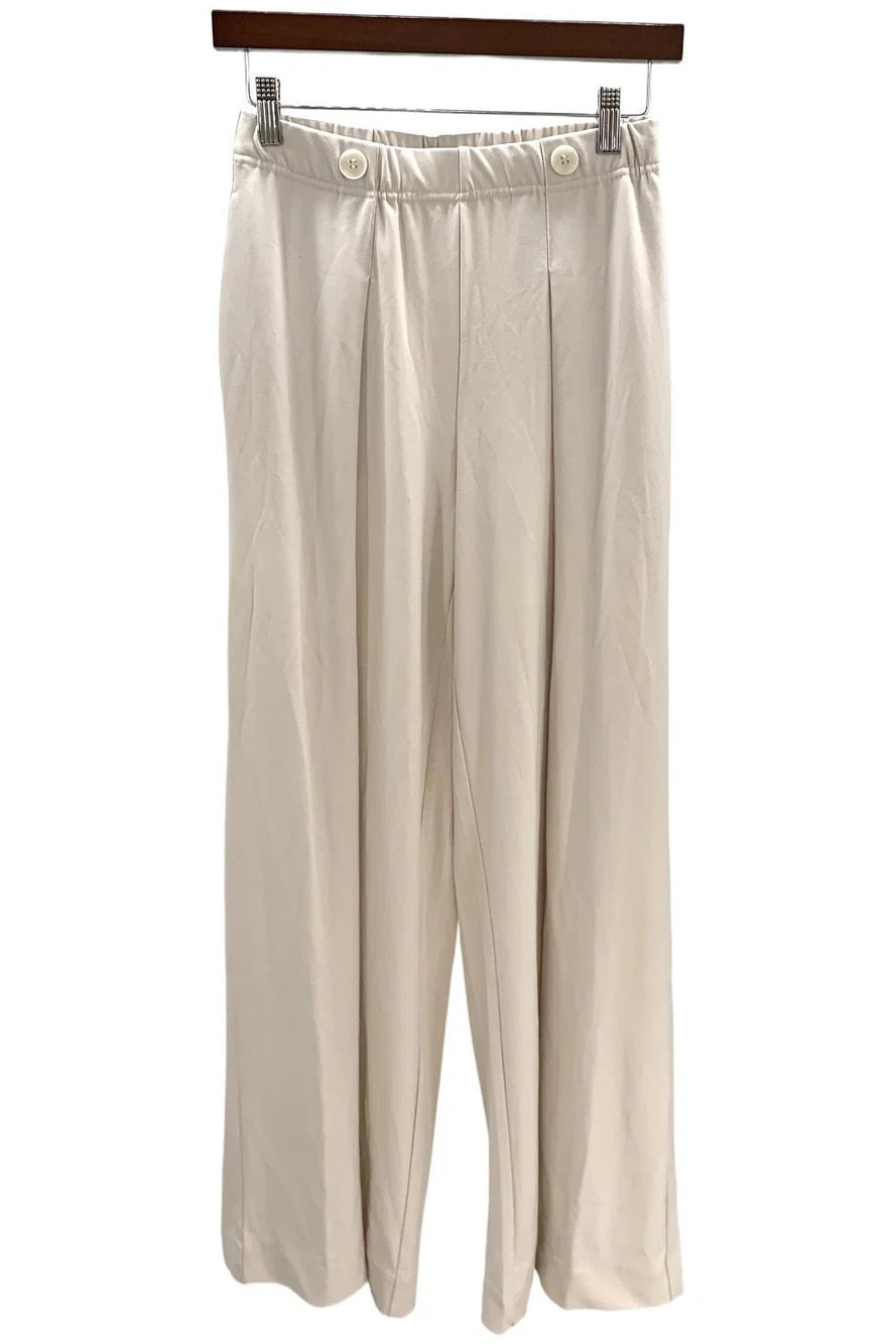 WynneLayers Women's Luxe Crepe Origami Pant Oyster - Regular